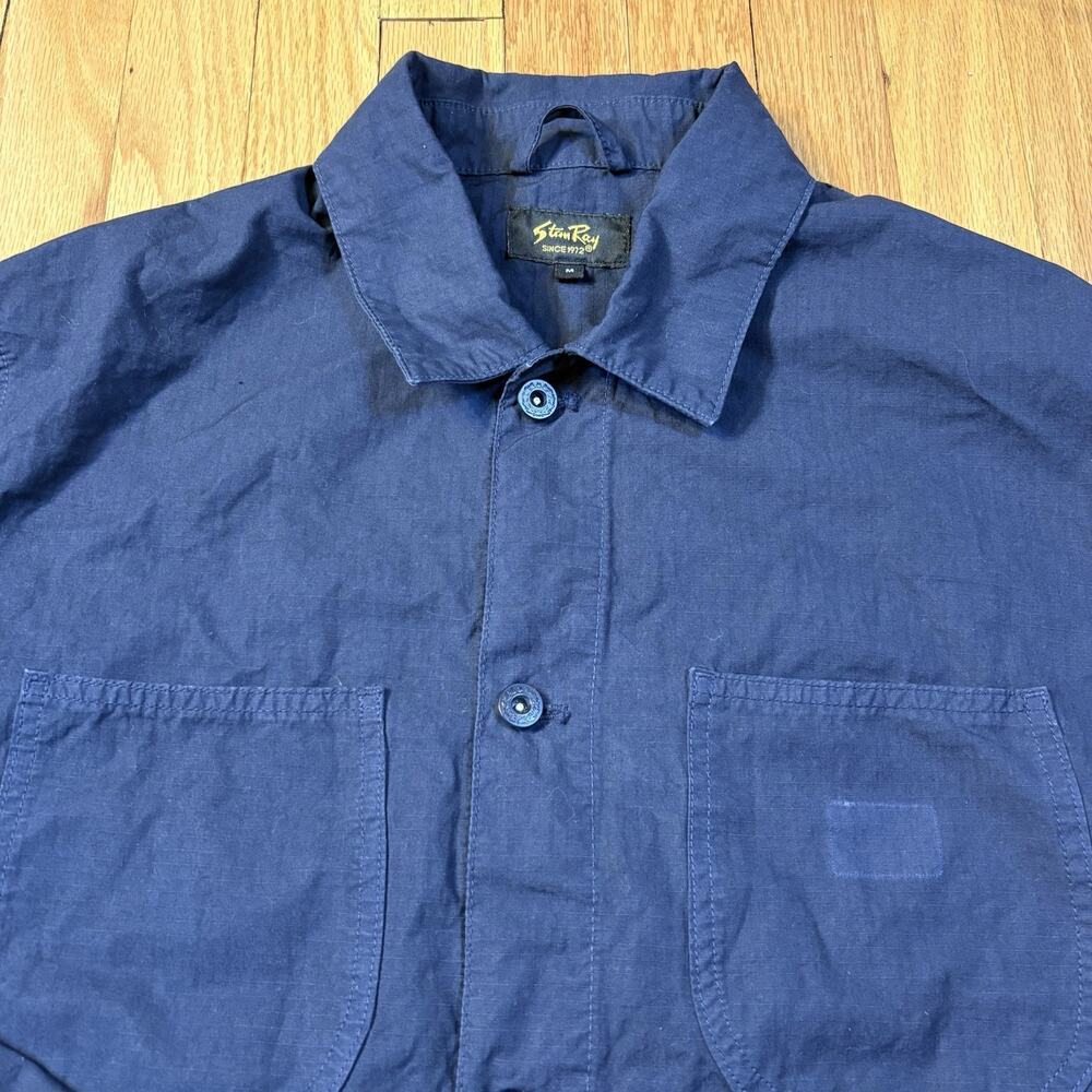 Stan Ray Jacket Men’s Size Medium Navy Blue Chore Coat Workwear Utility USA - Picture 2 of 10